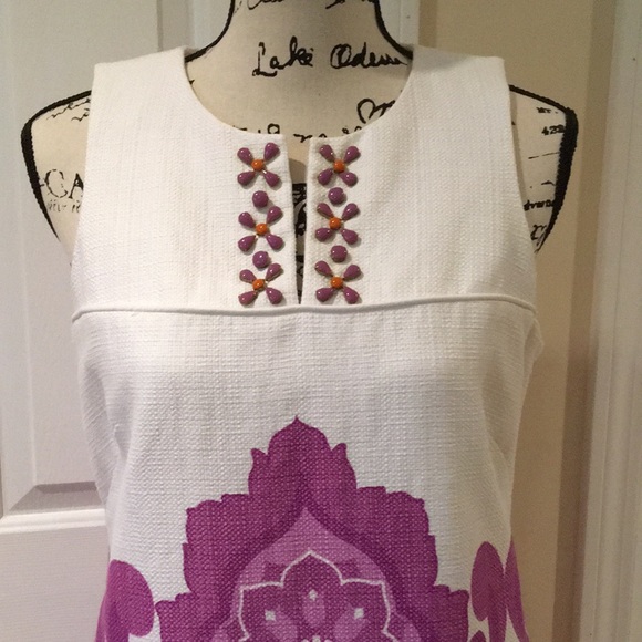 Laundry by shelli segal beaded shift dress Sz 8 - Picture 2 of 8